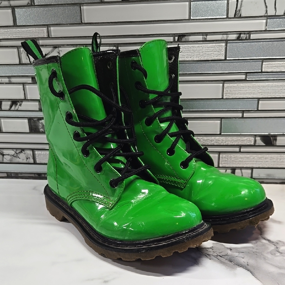 Green  Combat Boots